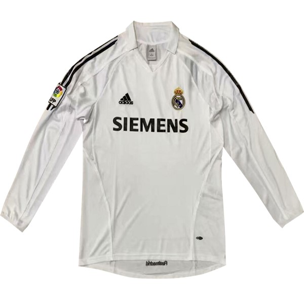 Camiseta Real Madrid Primera equipación ML Retro 5 6 Blanco